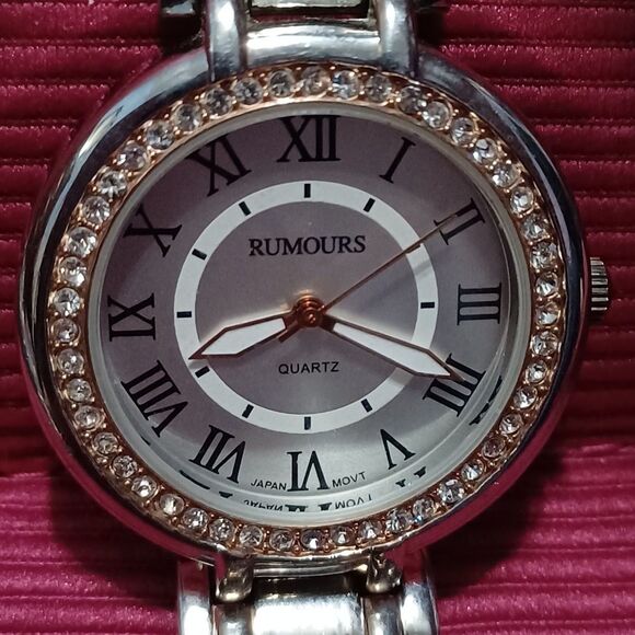 RUMORS Silver, Gold, Rhinestone Watch - Picture 2 of 3
